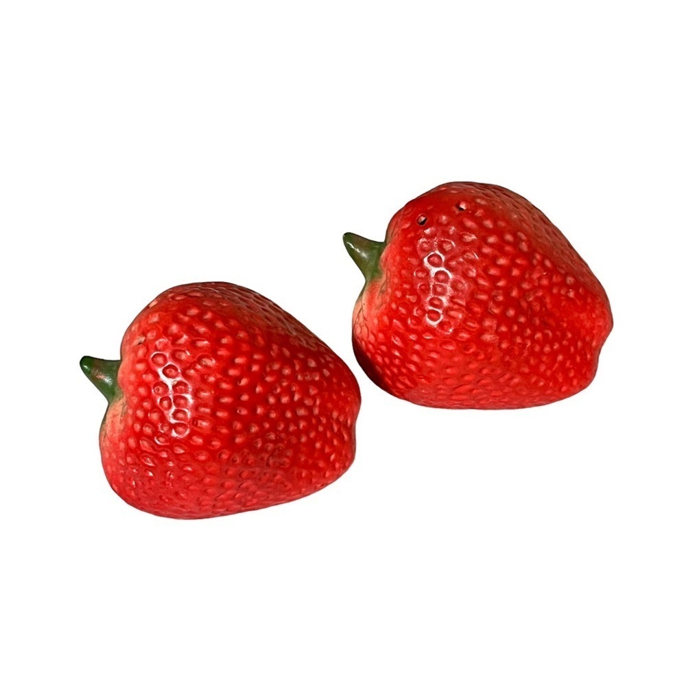 Vintage Large Strawberry Salt & Pepper Shakers